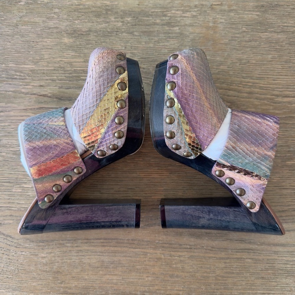 NWOB 🪩 UGG Premium Amadora Disco Platform Clog Mules-Made In Italy-Rare-Sz 7B - Picture 6 of 16